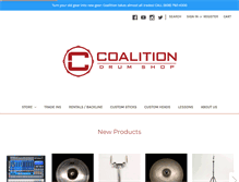 Tablet Screenshot of coalitiondrumshop.com